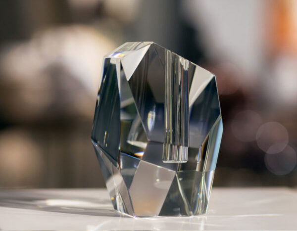 modern clear crystal vase_back angle