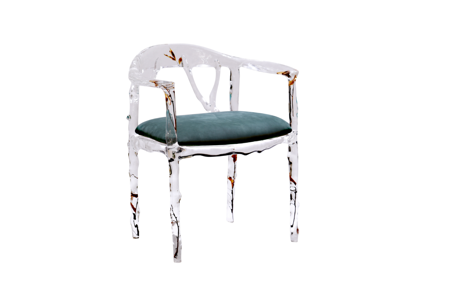 Branched Crystal Leather Chair Dainte Branched crystal leather chair dainte