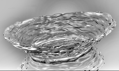 Branched Crystal Bathtub in transparent mixed crystal with organic branch detailing