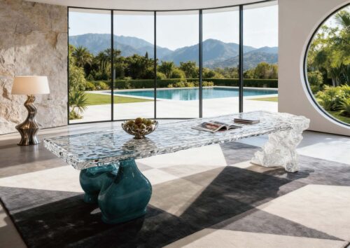 Aqua Crystal Dining Table-main