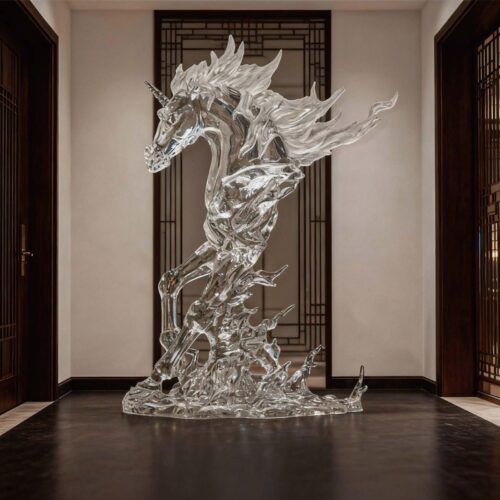 Crest Crystal Unicorn Sculpture Main