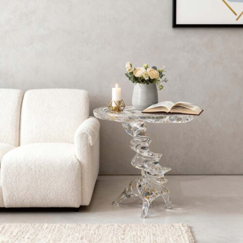 Crystal Sculpted Side Table main