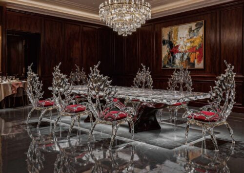 Obsidian & Glacial Flow Dining Table main