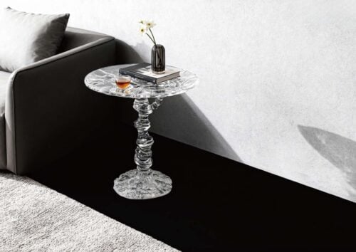 SYLVARA Crystalline Bamboo Accent Table